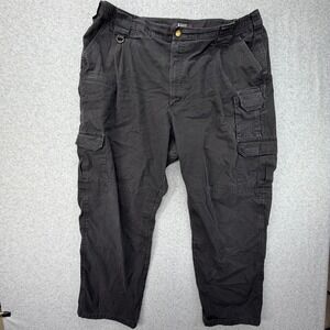 5.11 Tactical Mens Black Cargo Pants 42x30 Relaxed Fit Workwear Utility Pants